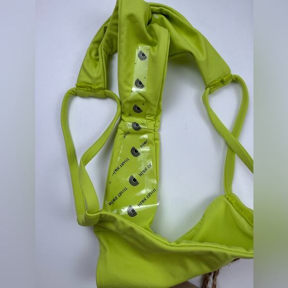NWT Free People x Toast Bikini Set One Shoulder Top Daiquiri Green Size XS - Picture 9 of 12